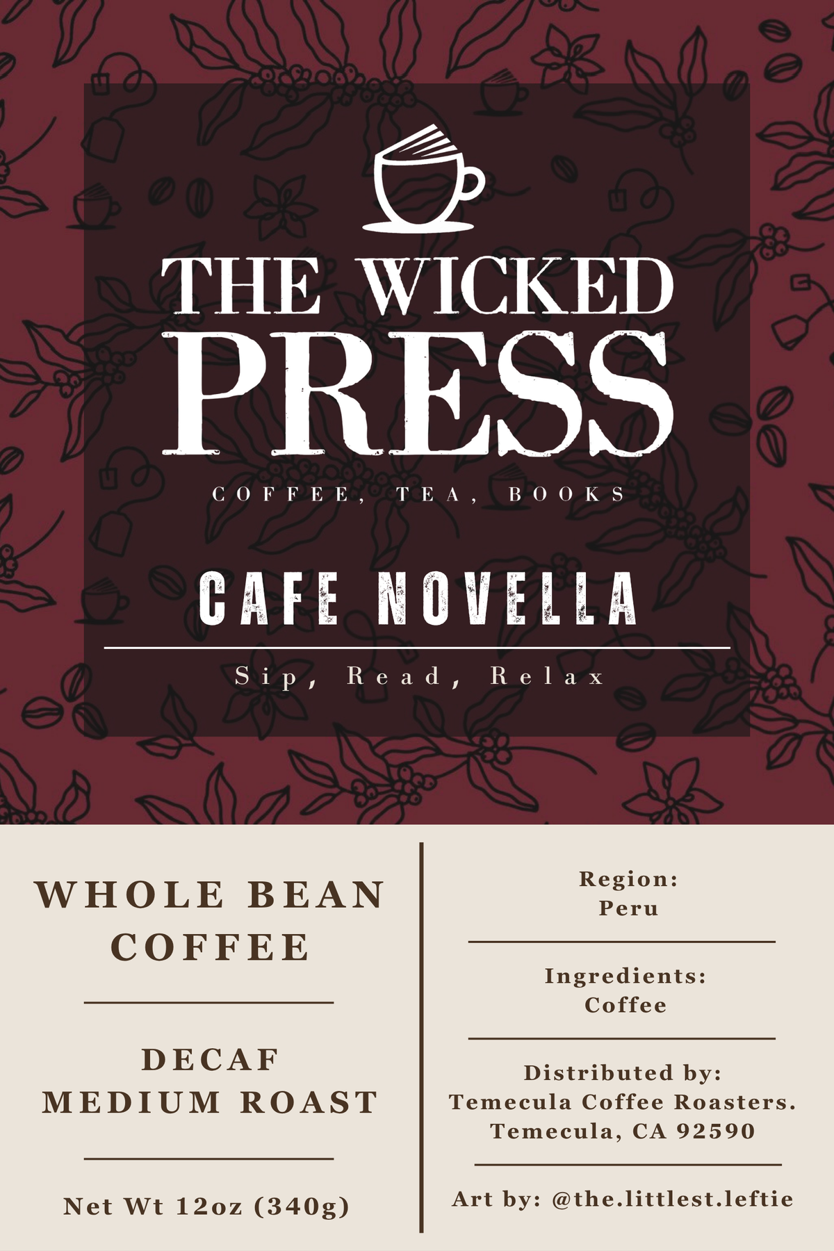 CAFE NOVELLA - Medium Decaf - Whole Bean