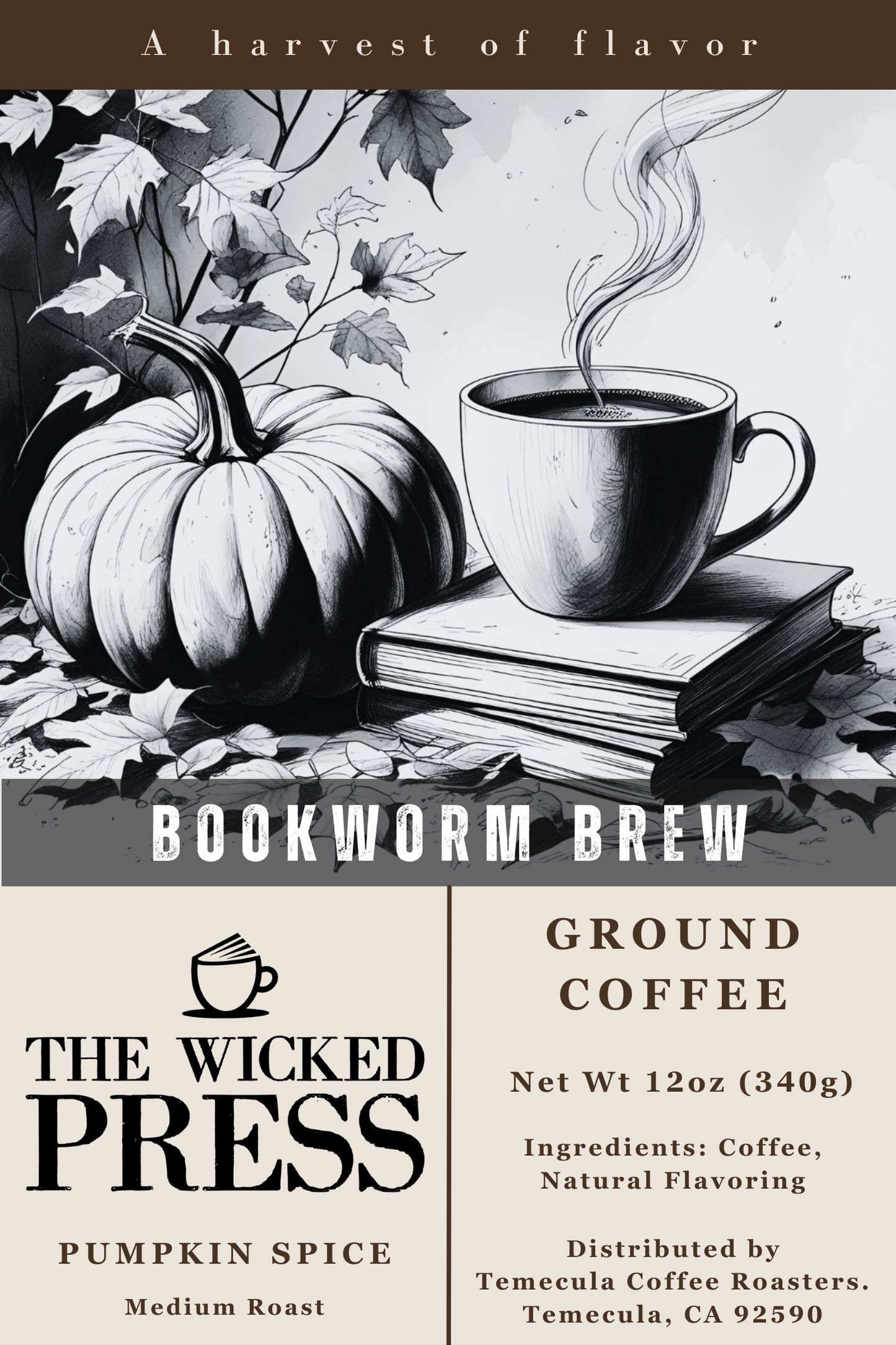 BOOKWORM BREW - Pumpkin Spice - Ground