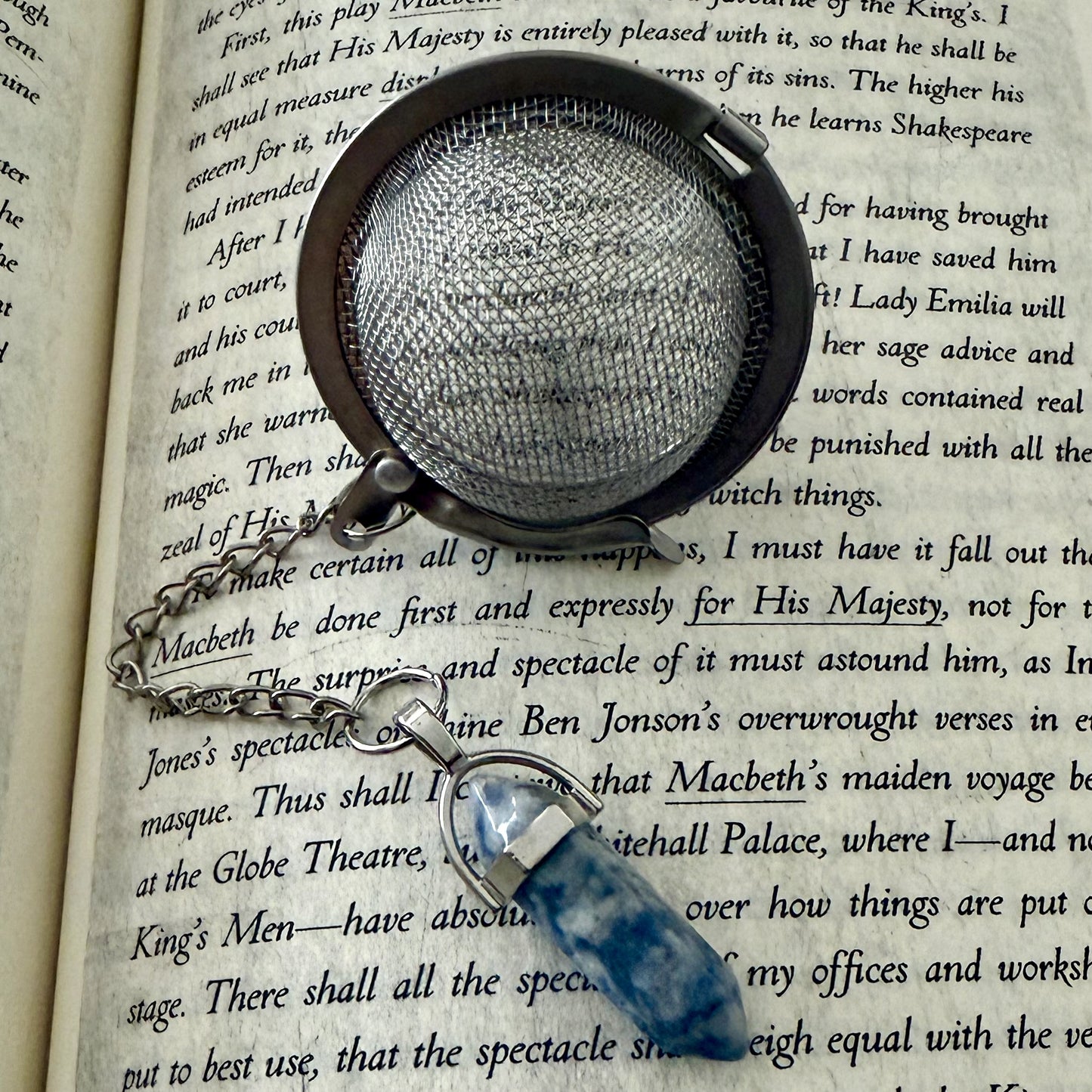 Loose Leaf Tea Steeper - PENDANT LARGE (BLUE MARBLE)