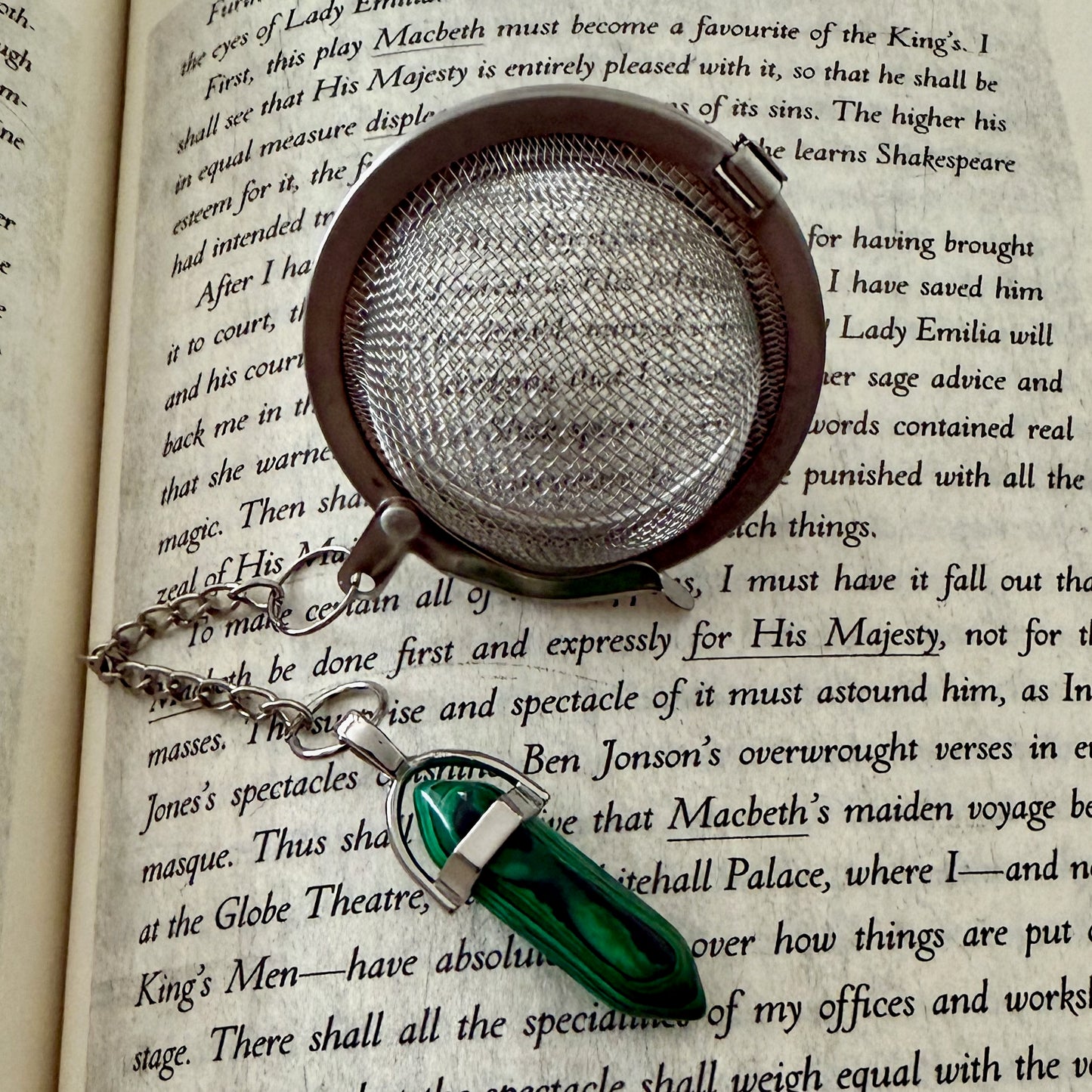 Loose Leaf Tea Steeper - PENDANT LARGE (GREEN/BLACK)