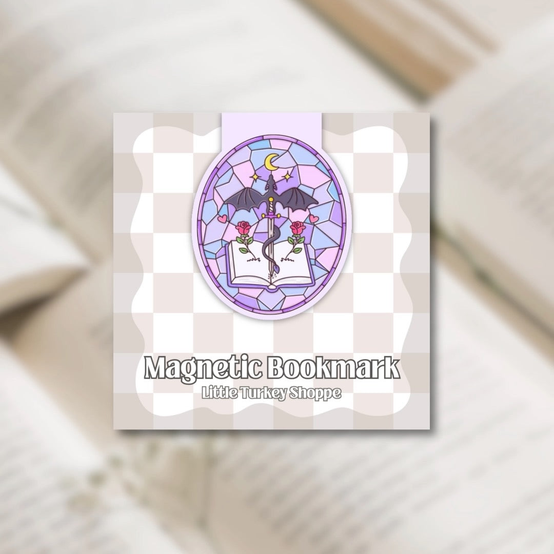 Magnetic Bookmark - DRAGON STAINED GLASS