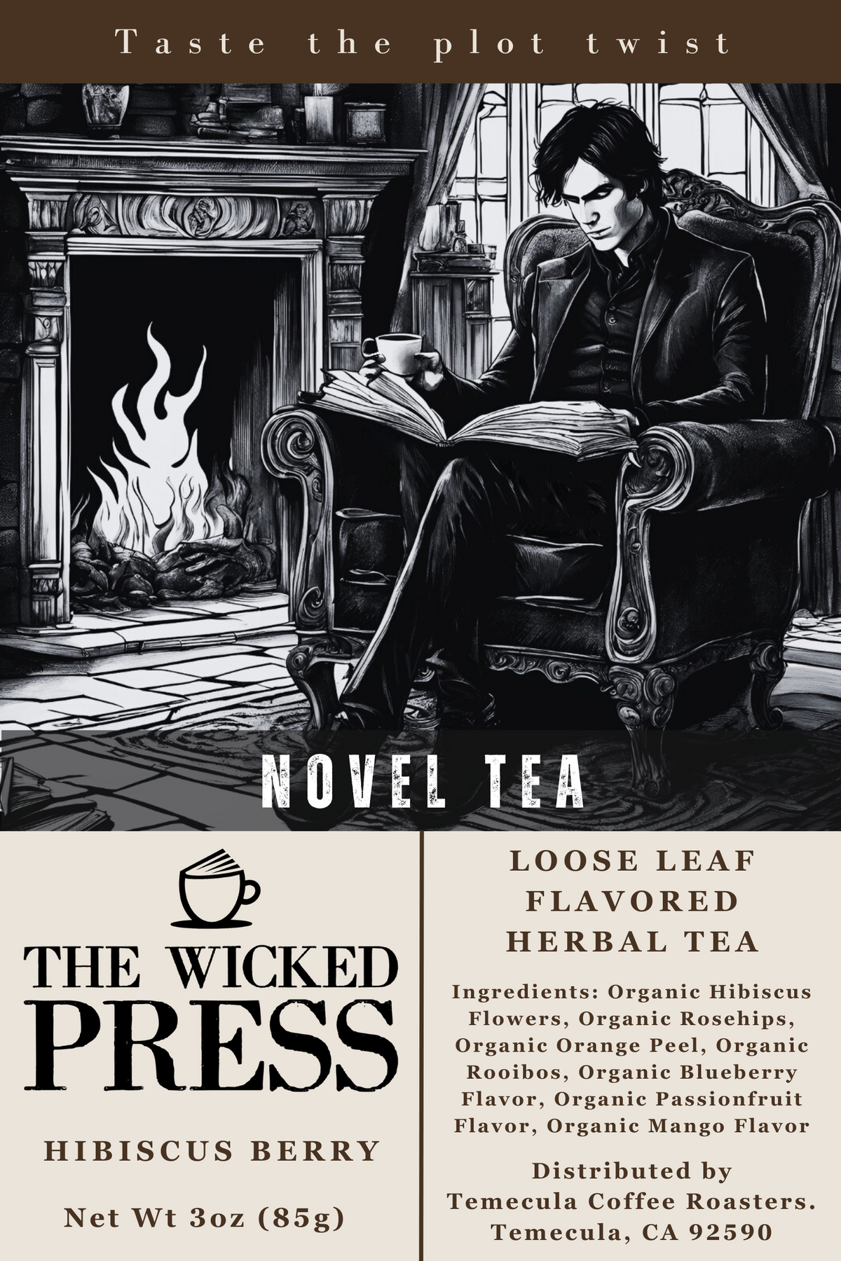 Nevel Tea NOVEL TEA - Hibiscus Berry Tea – Tea (Caffeine Free) – The Wicked Press