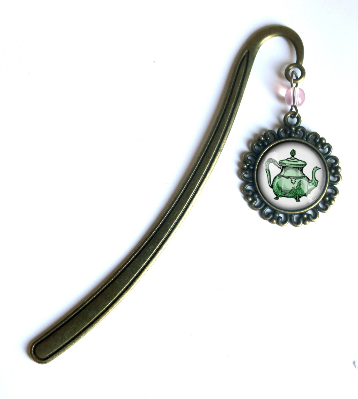 Book Hook - GREEN TEAPOT