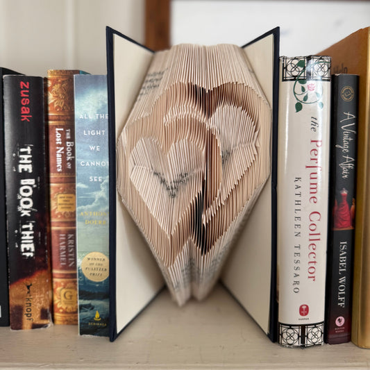 Book Art - DOUBLE HEART