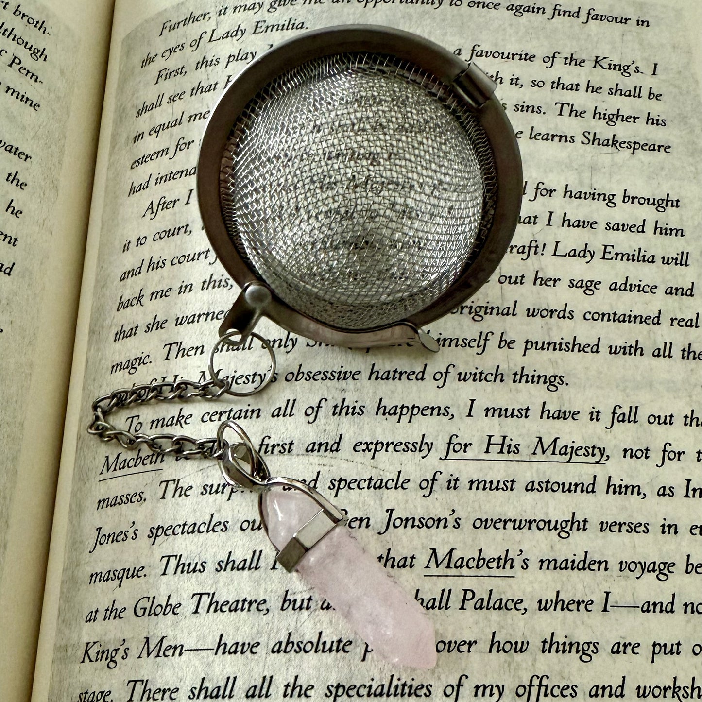 Loose Leaf Tea Steeper - PENDANT LARGE (LIGHT PINK)