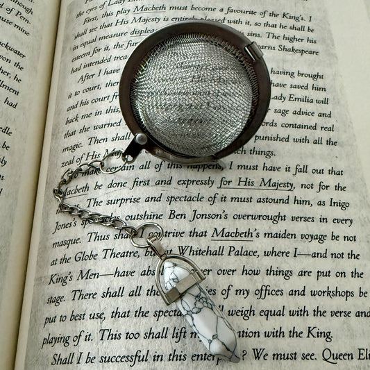 Loose Leaf Tea Steeper - PENDANT LARGE (WHITE/BLACK)